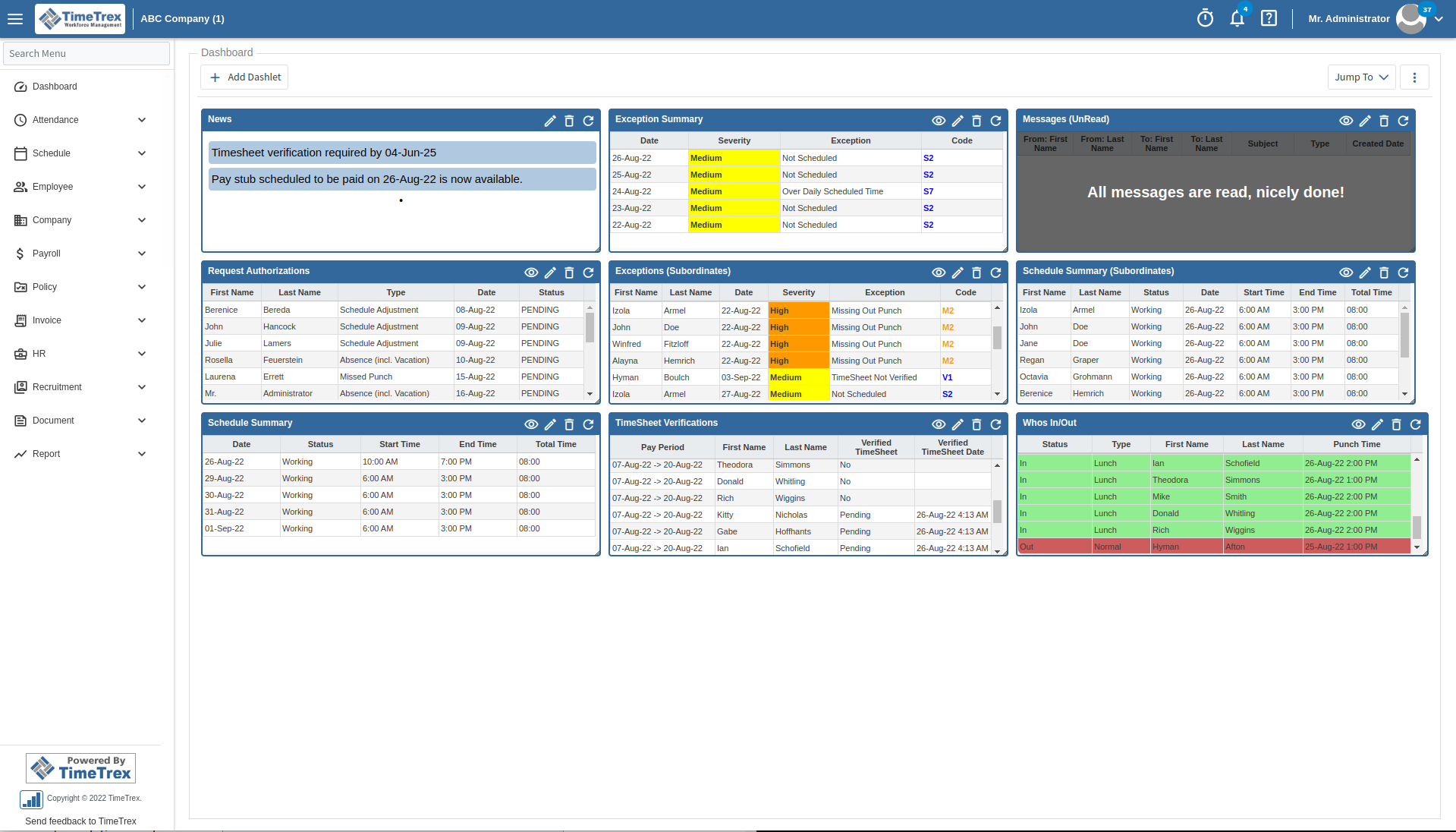 Timetrex payroll and time management 3.2.1 1041