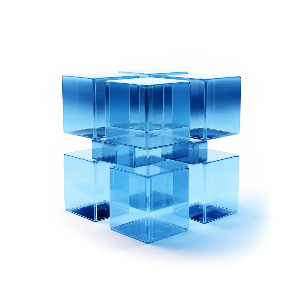 Blue glass blocks