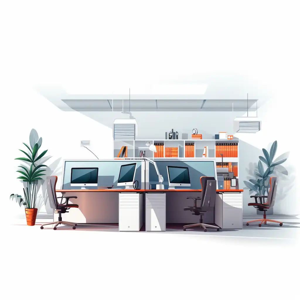 Graphical image of an office