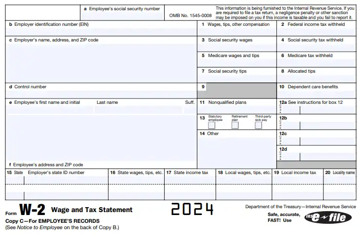 W-2 Form Page 4