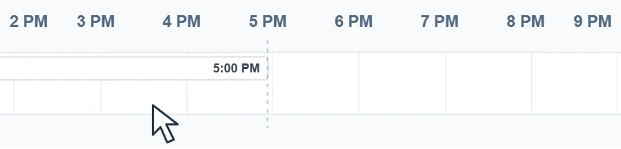 Extend a Day schedule shift from 5 PM to 8 PM, adding three hours.
